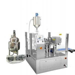 তরল এবং পেস্টের জন্য পিশন ফিলার সহ স্বয়ংক্রিয়ভাবে তৈরি ব্যাগ ফিল সিল প্যাকেজিং