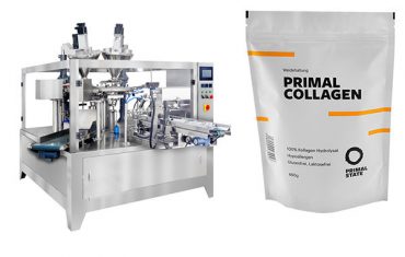 জিপার সহ ডয় ব্যাগের জন্য স্বয়ংক্রিয় পাউডার প্যাকেজিং মেশিন