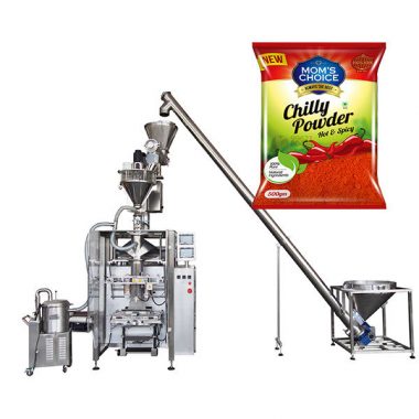Paprika এবং মরিচ খাদ্য গুঁড়া জন্য auger ফিলার সঙ্গে vffs bagger প্যাকিং মেশিন