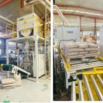 15KG কাঠের ছোরা ওজনের ফিলিং ব্যাগিং প্যালেটাইজিং লাইন ডেলিভারির জন্য প্রস্তুত